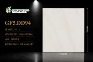 GẠCH ỐP LÁT BIGSLAB MATT VÂN MARBLE MÀU TRẮNG XÁM GF5.DD94 (1200X1200MM)