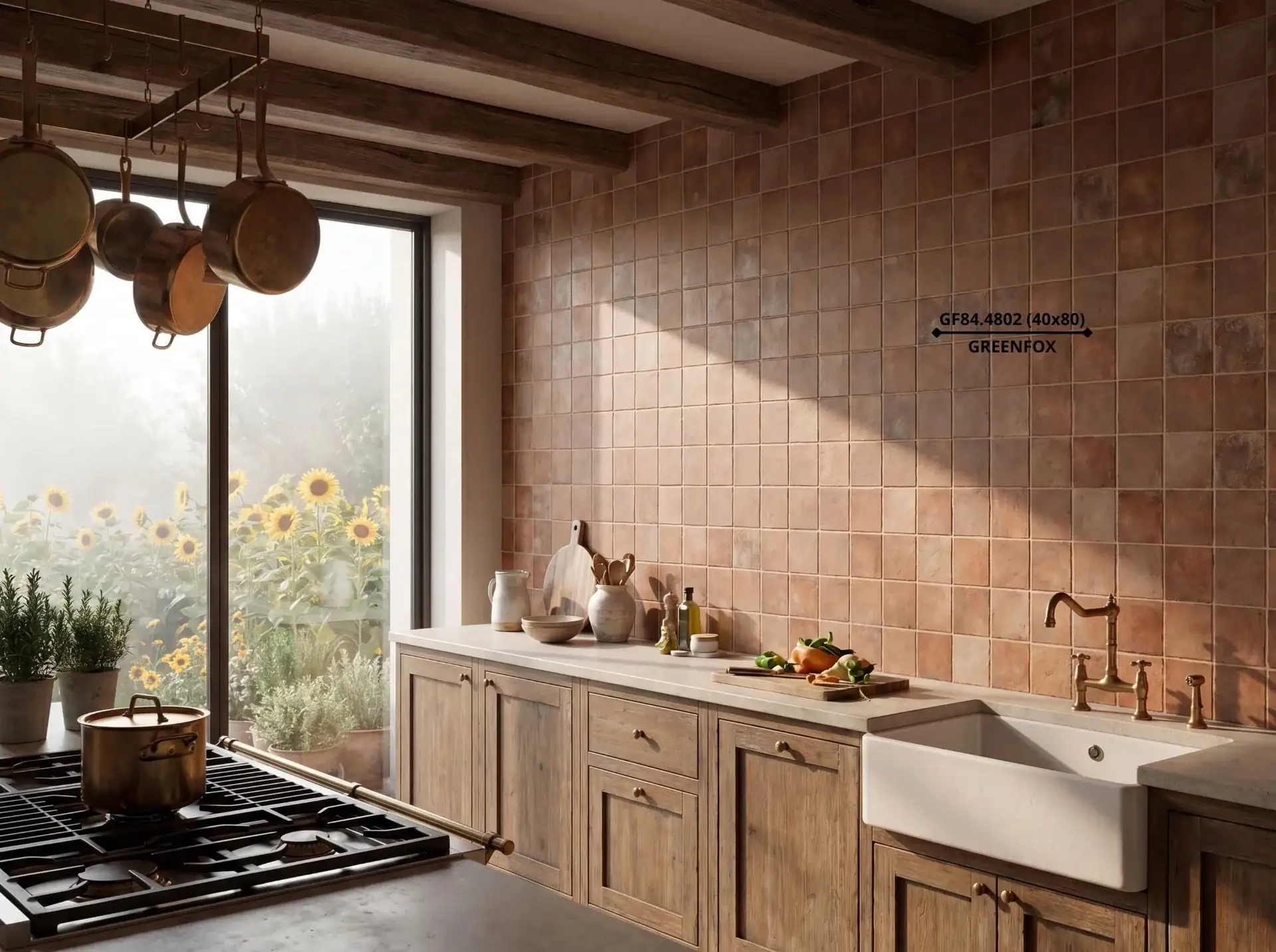 GẠCH ỐP LÁT MATT VÂN GIẢ THẺ MÀU NÂU ĐẤT GF84.4802 (400X800MM)