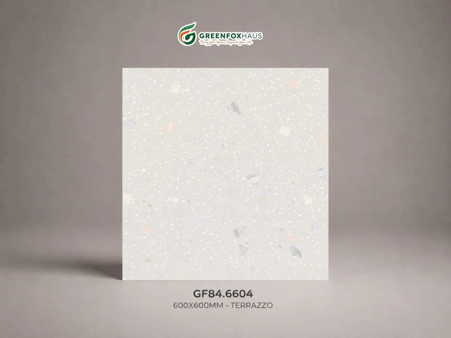 Alternative view of GẠCH ỐP LÁT PORCELAIN VÂN TERRAZZO MÀU TRẮNG GF84.6604 (600X600MM)