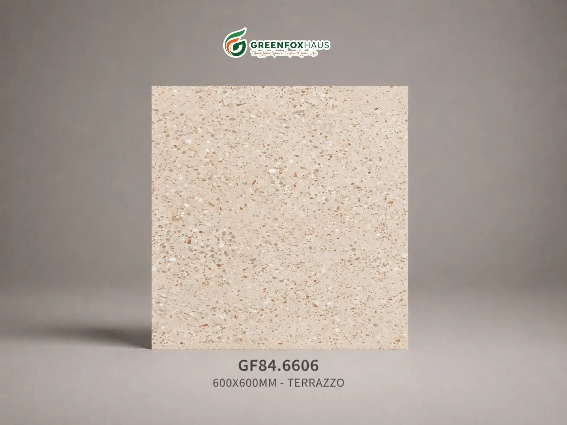 Alternative view of GẠCH ỐP LÁT PORCELAIN VÂN TERRAZZO MÀU BE GF84.6606 (600X600MM)