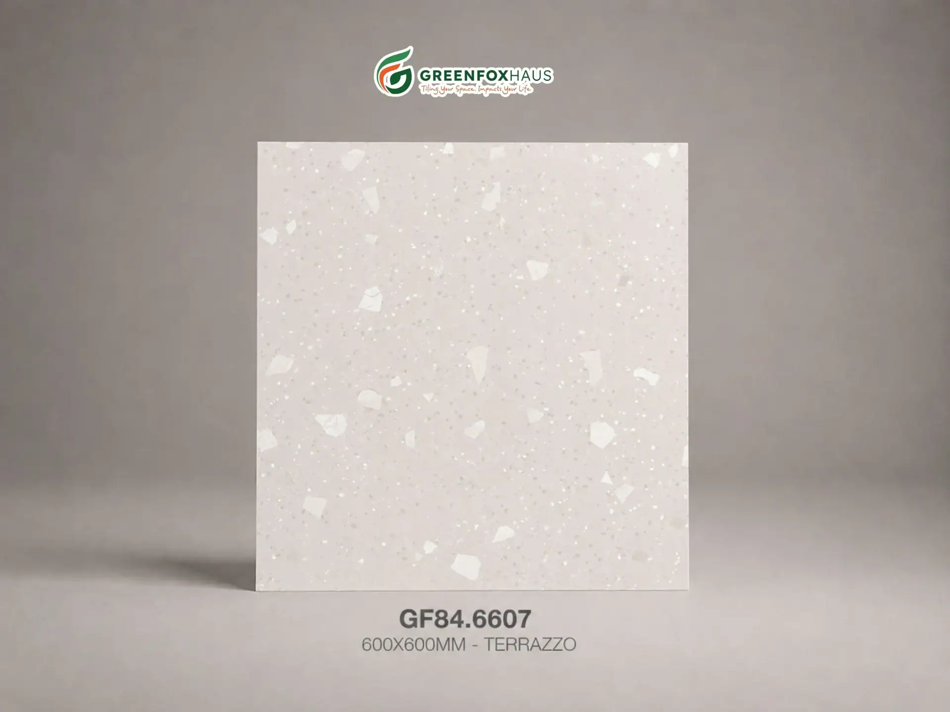 Alternative view of GẠCH ỐP LÁT PORCELAIN VÂN TERRAZZO MÀU TRẮNG KEM GF84.6607 (600X600MM)