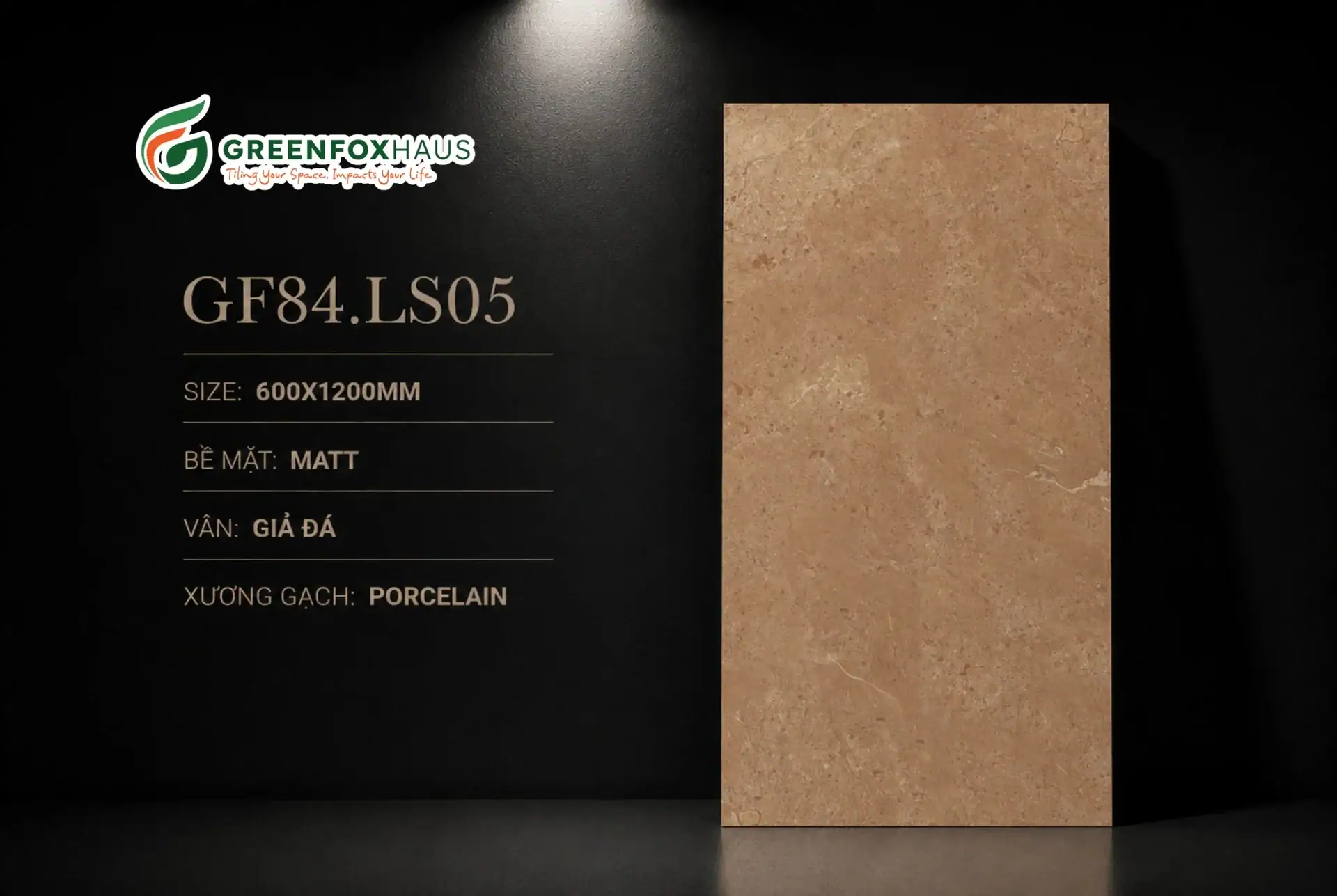 Alternative view of Gạch ốp lát Matt vân đá màu Beige Vàng GF84.LS05 (600x1200mm)