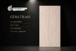 GẠCH ỐP LÁT MATT VÂN ĐÁ TRAVERTINE MÀU BEIGE KEM GF84.TRA01 (600X1200MM)