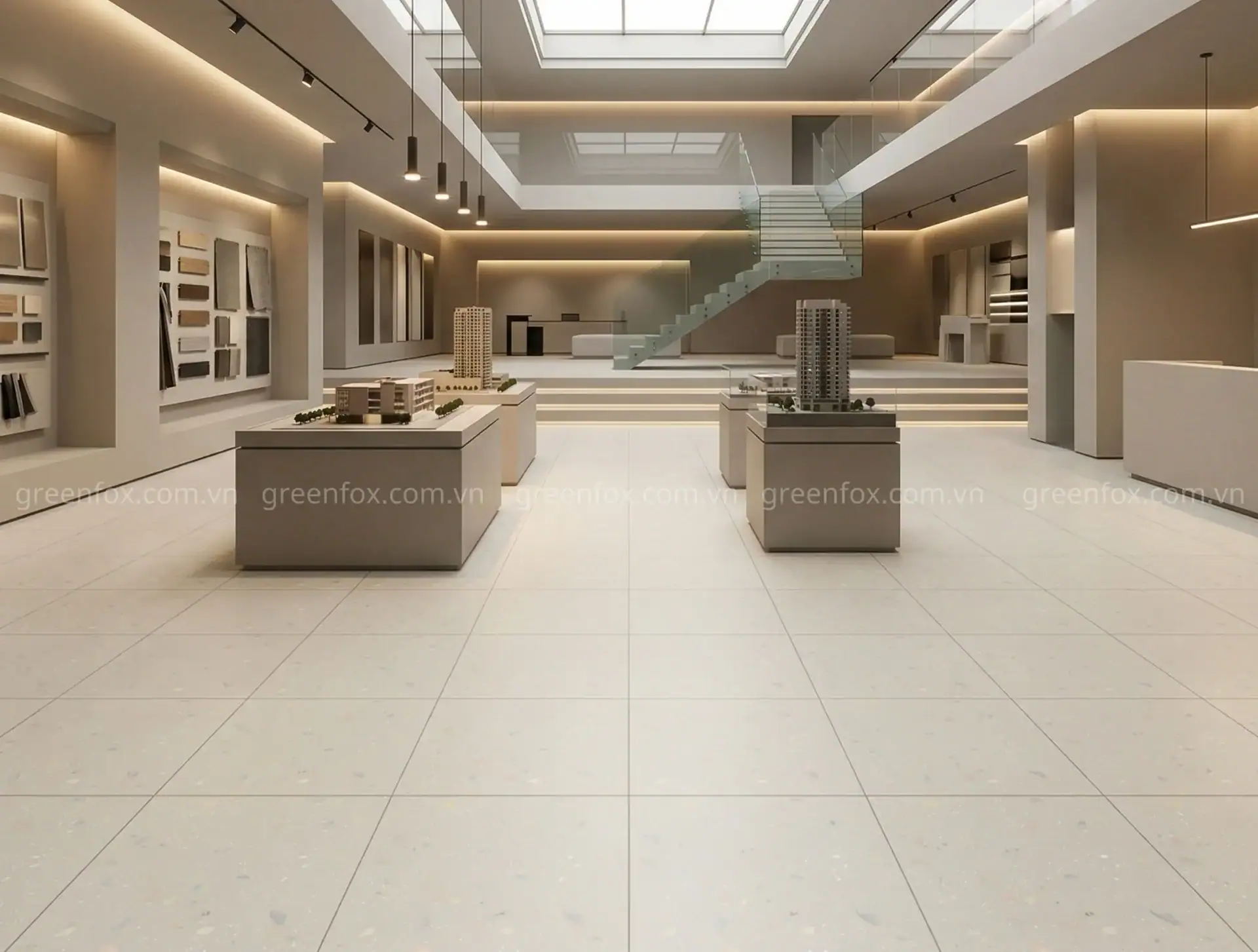 GẠCH ỐP LÁT PORCELAIN VÂN TERRAZZO MÀU TRẮNG GF84.6604 (600X600MM)