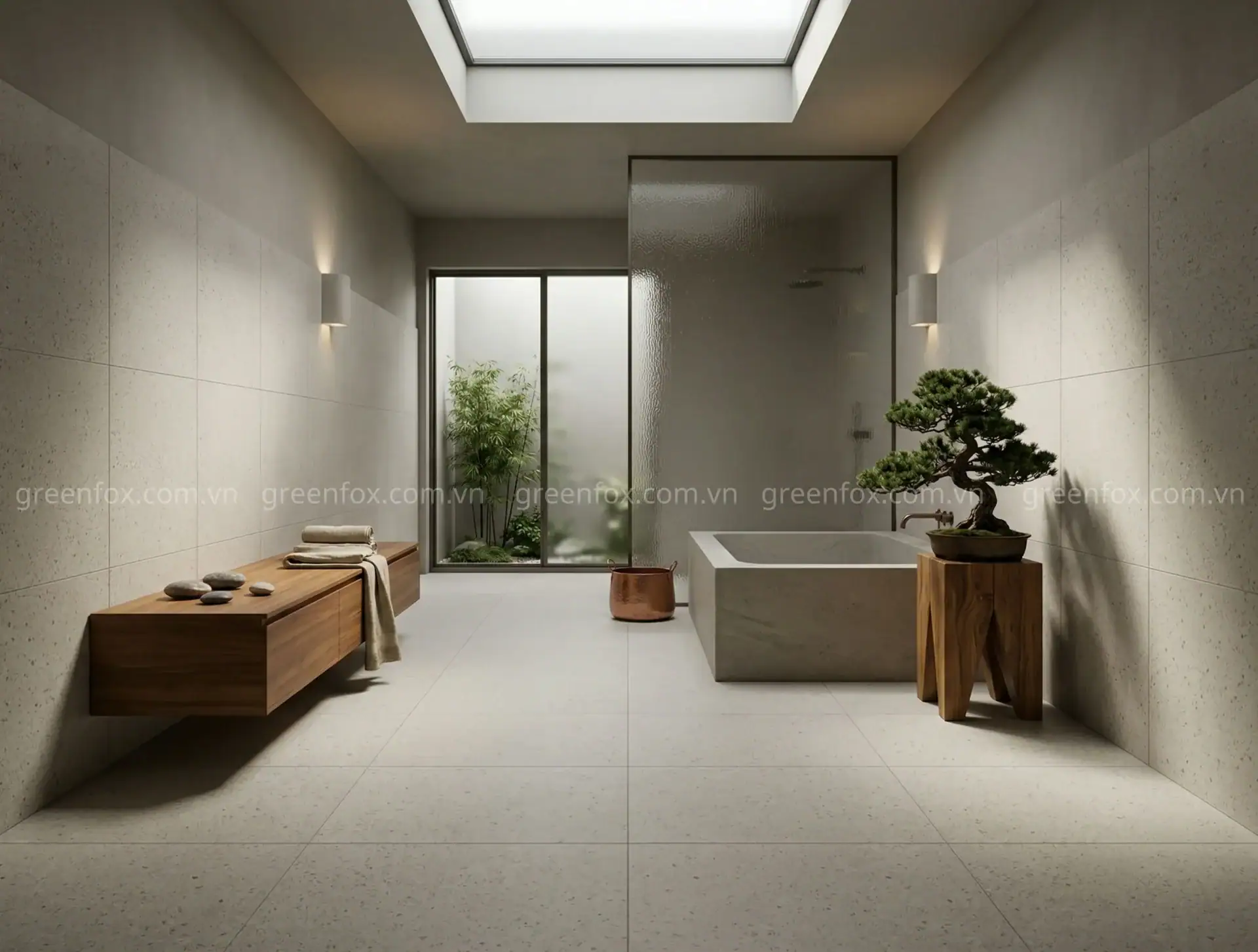 GẠCH ỐP LÁT PORCELAIN VÂN TERRAZZO MÀU BE NHẠT GF84.6605 (600X600MM)