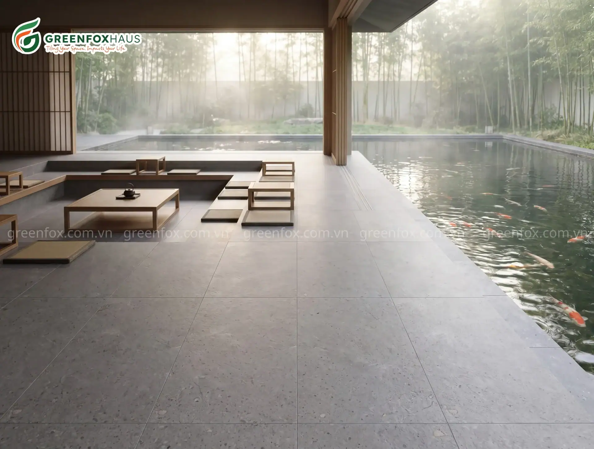 Gạch ốp lát Matt vân đá hạt màu Xám GF84.LS02 (600x1200mm)