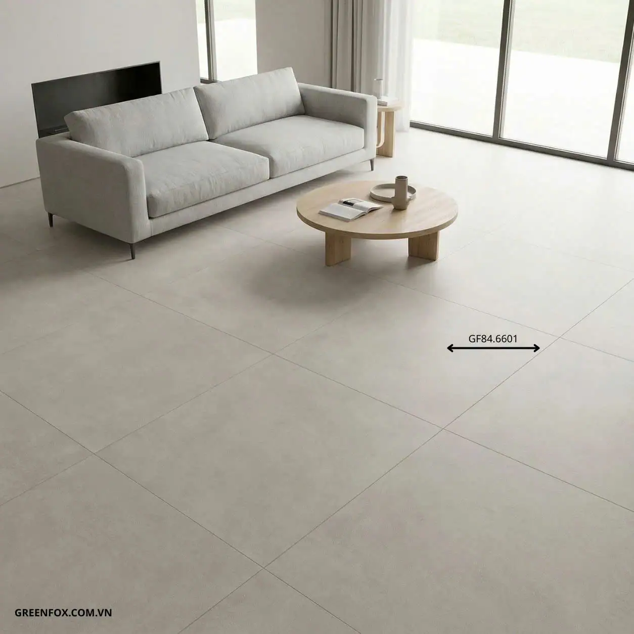Gạch Ốp Lát Porcelain Vân Xi Măng Matt GF84.6601 (600x600mm)