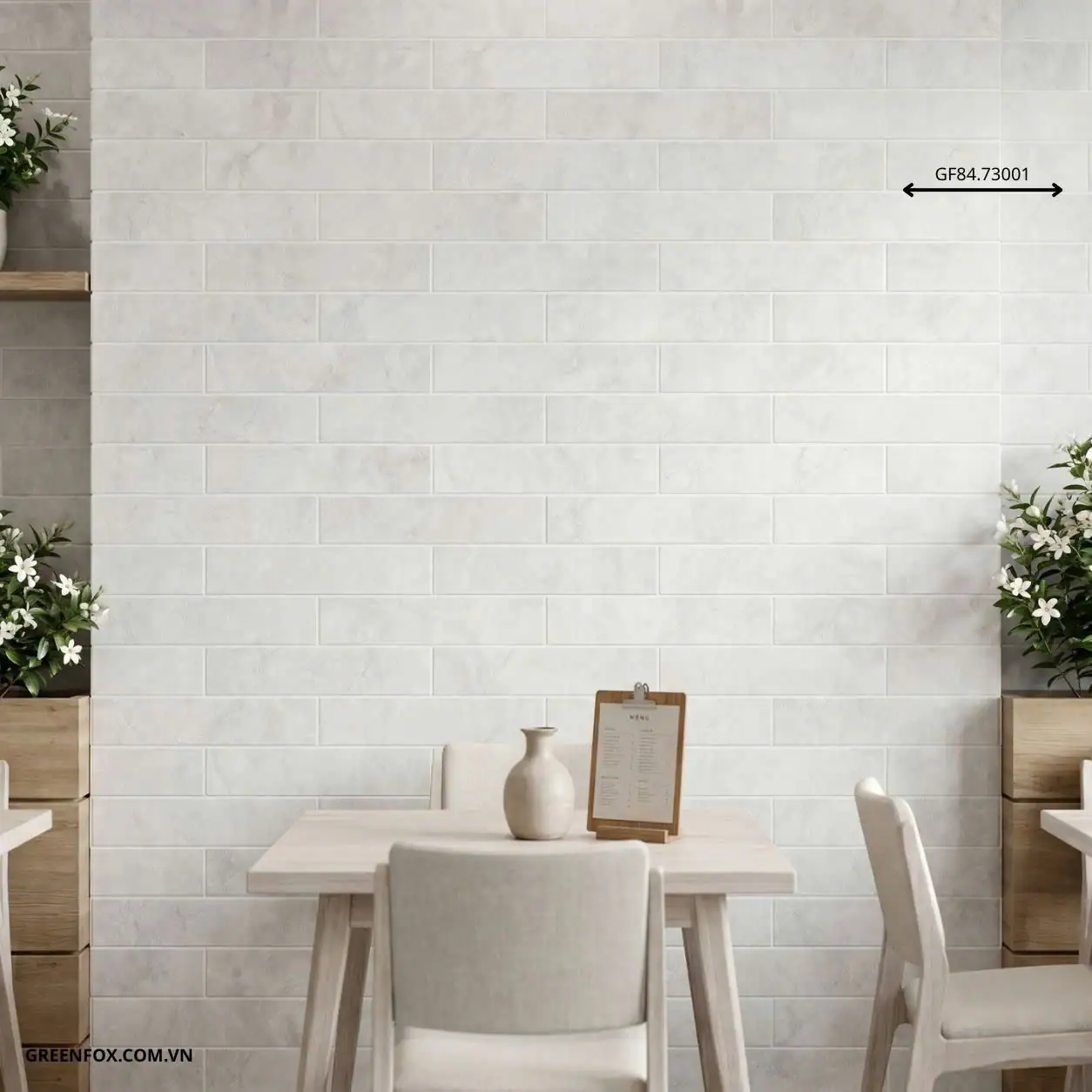 Alternative view of Gạch Thẻ Porcelain Matt GF84.73001 (75x300mm)