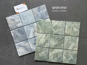 GẠCH MOSAIC VUÔNG PORCELAIN VÂN ĐÁ XANH RÊU & XANH DƯƠNG GF29.9701 (296x296mm)