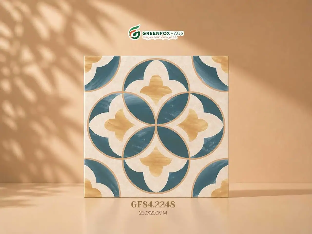 GẠCH BÔNG HOA VĂN MAJOLICA ROSETTE GF84.2248 (200×200MM)