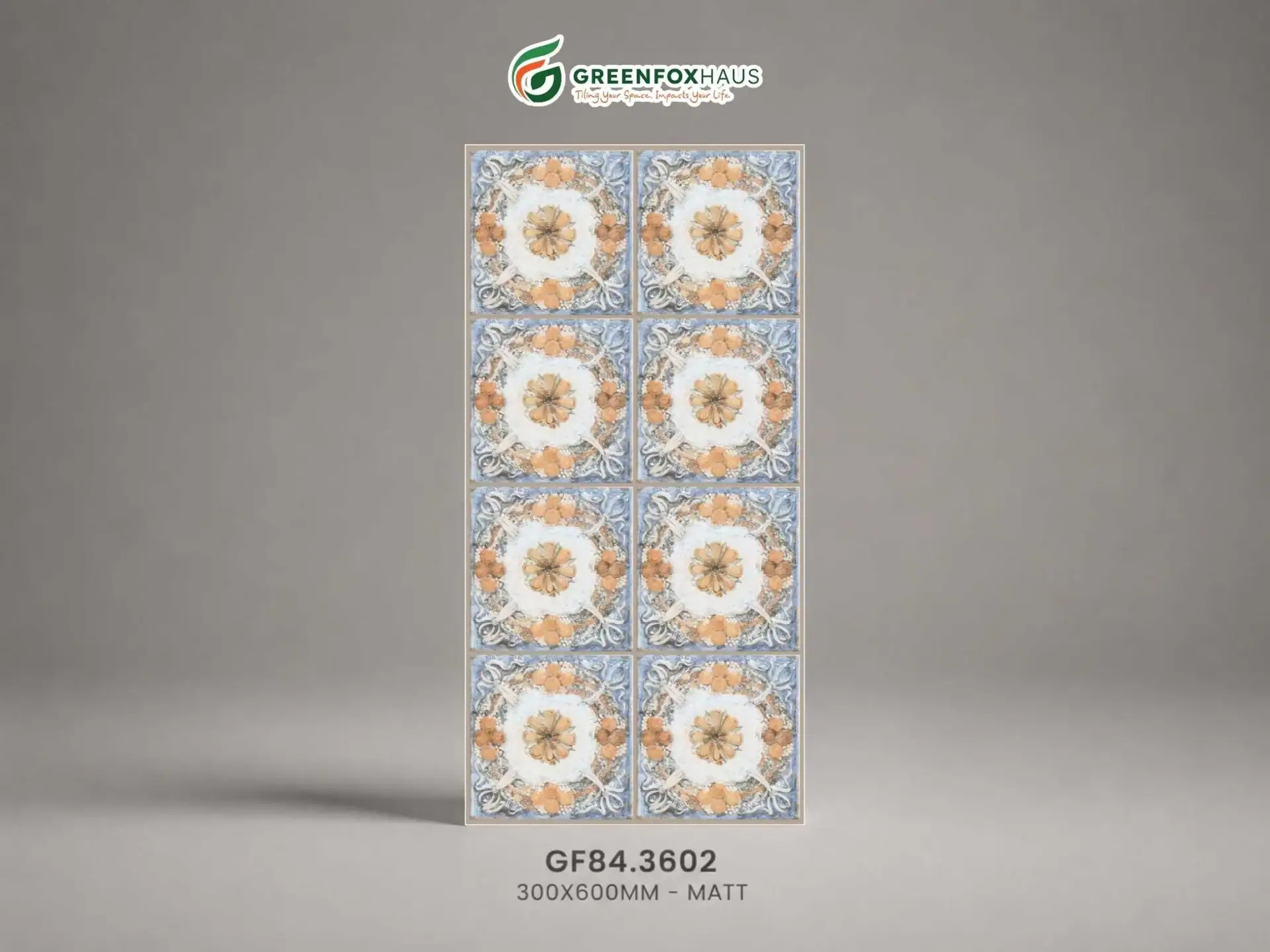 Gạch Trang Trí Hoạ Tiết Hoa Cổ Điển GF84.3602 (300x600mm)