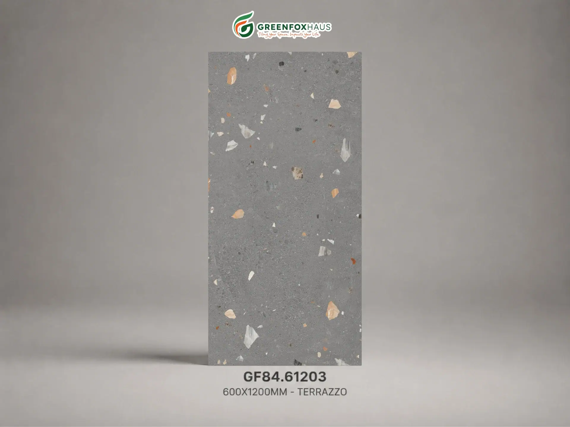 GẠCH ỐP LÁT PORCELAIN VÂN TERRAZZO GREY GF84.61203 (600X1200MM)