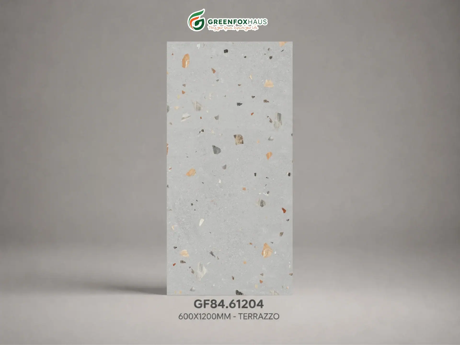 GẠCH ỐP LÁT PORCELAIN VÂN TERRAZZO LIGHT GREY GF84.61204 (600X1200MM)