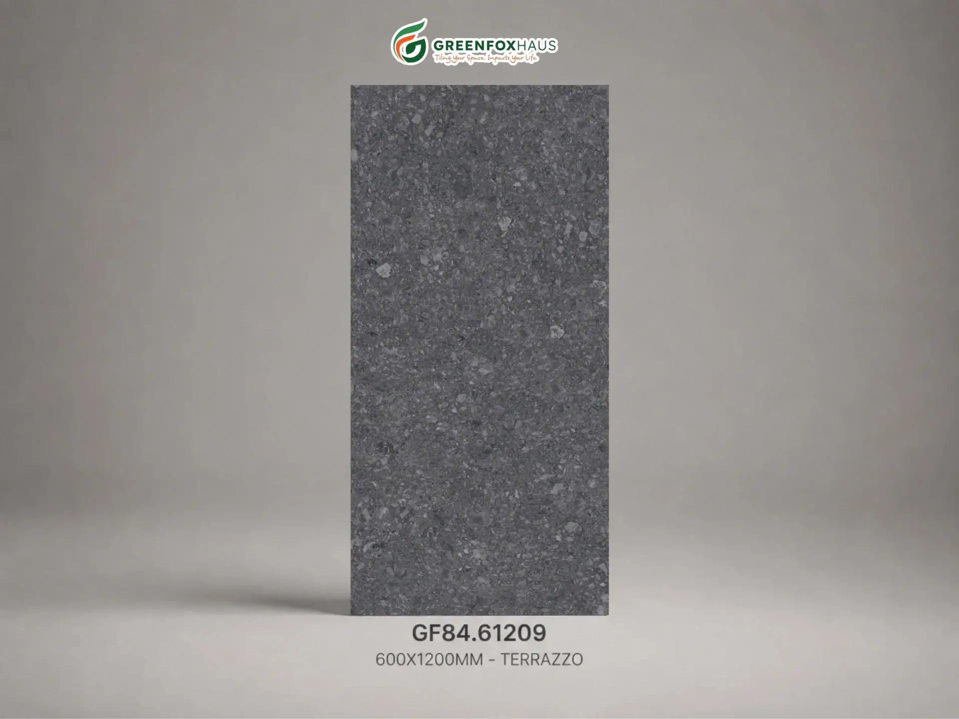 GẠCH ỐP LÁT PORCELAIN VÂN TERRAZZO CHARCOAL GF84.61209 (600X1200MM)