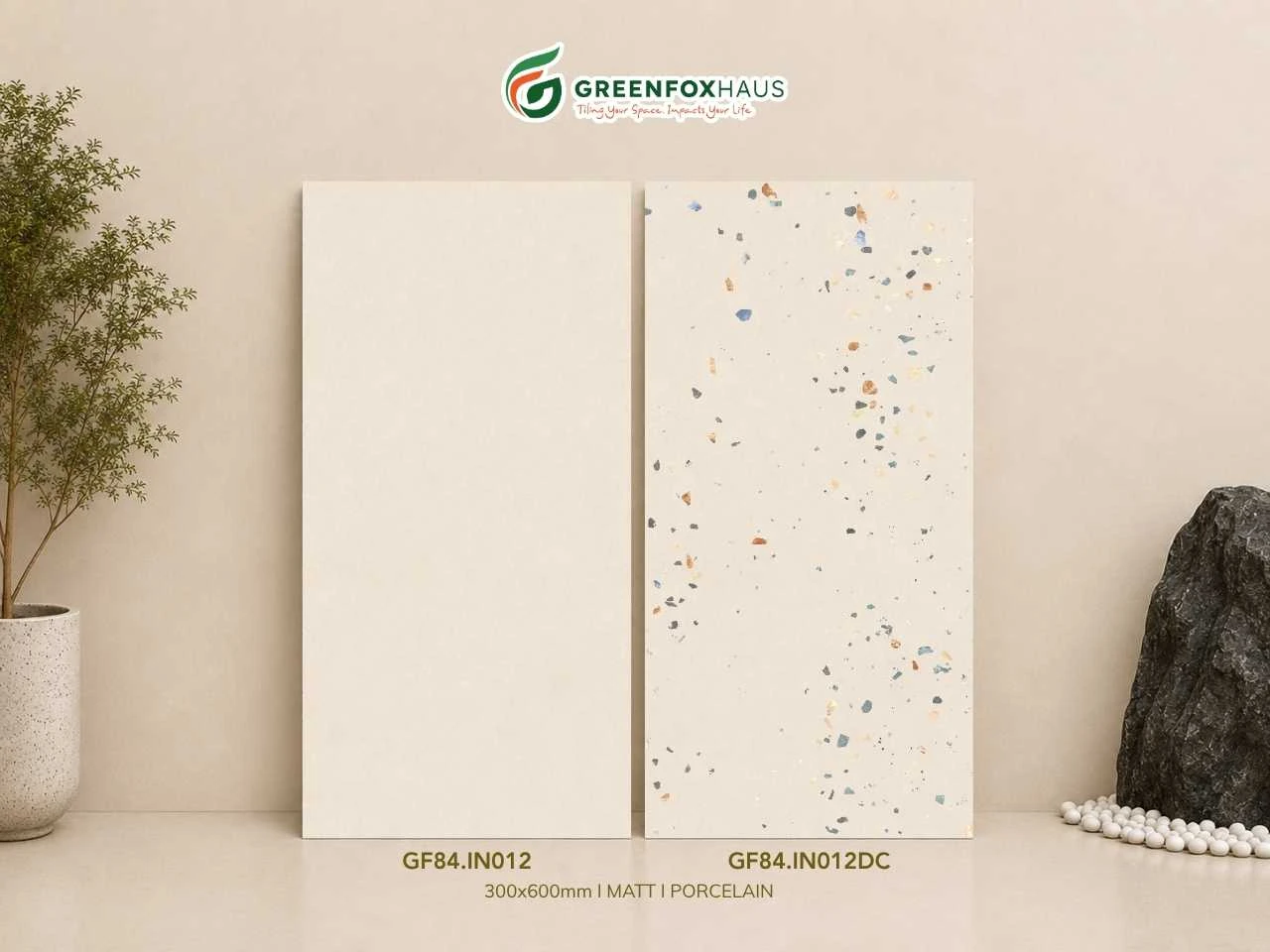 Gạch Ốp Lát Matt Kem Ngà GF84.IN012 & GF84.IN012DC (300x600mm)