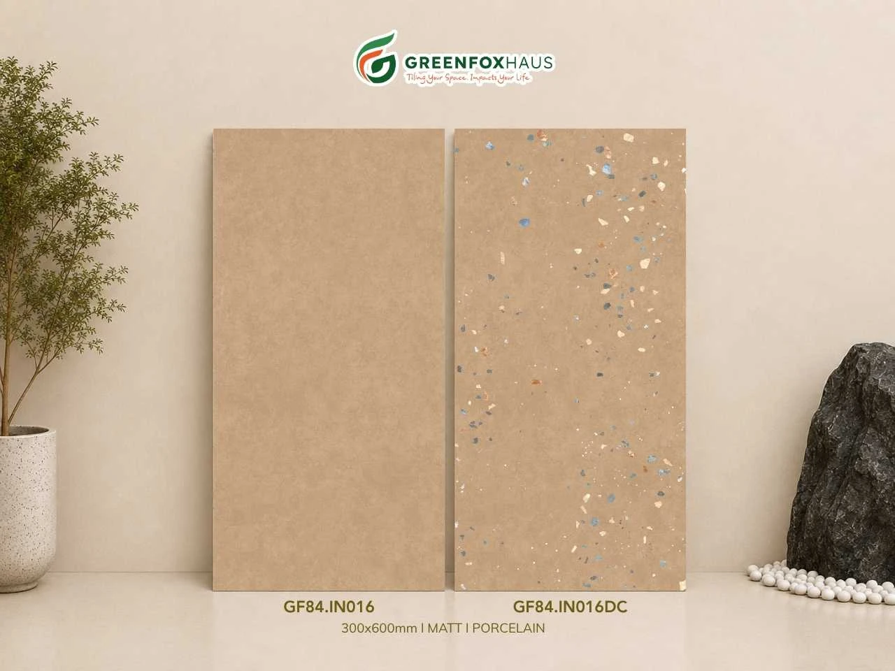 Gạch Ốp Lát Matt Be Nâu GF84.IN016 & GF84.IN016DC (300x600mm)