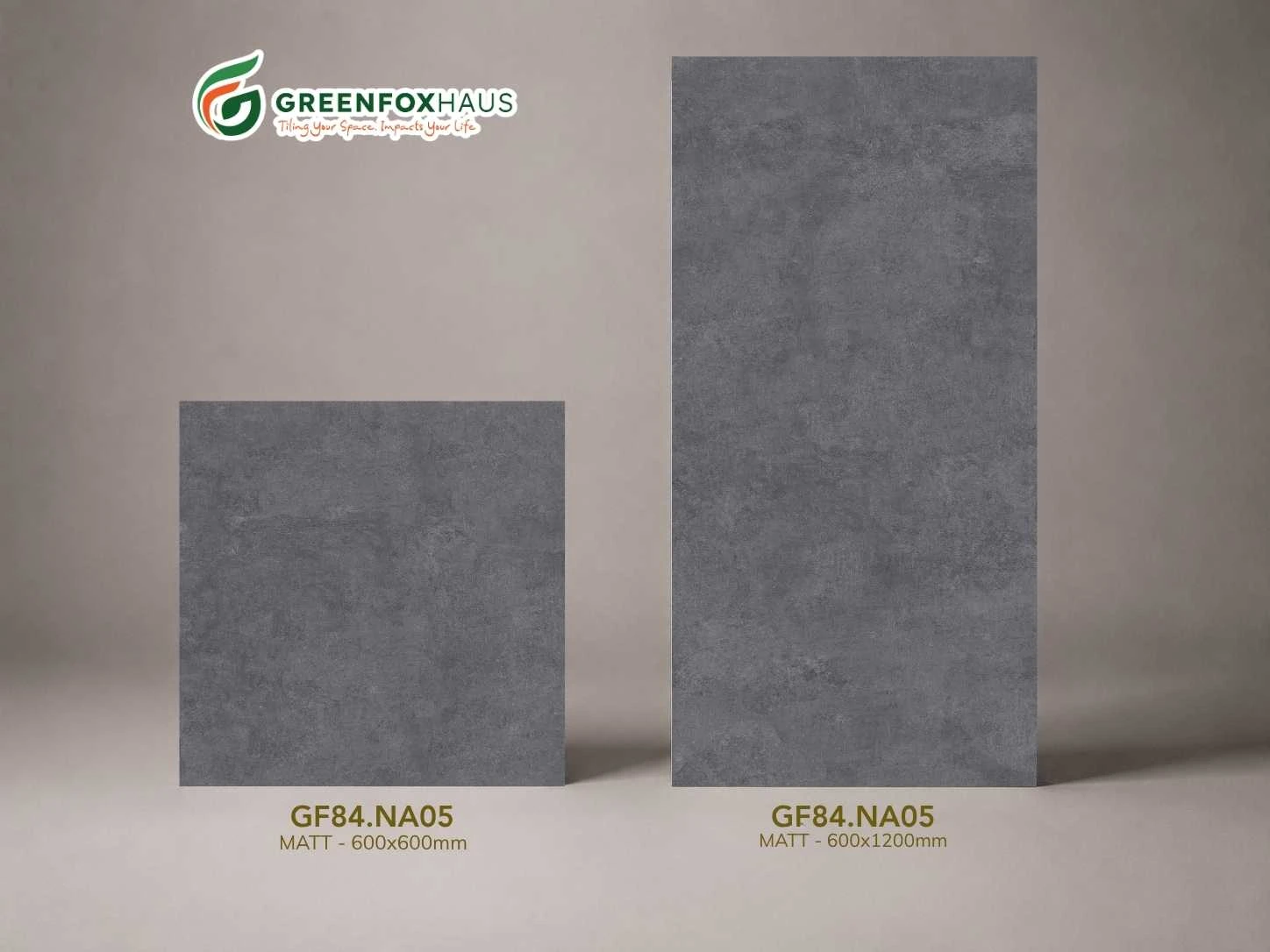 GẠCH ỐP LÁT PORCELAIN VÂN ĐÁ XÁM ĐẬM GF84.NA05 (600x600mm | 600x1200mm)