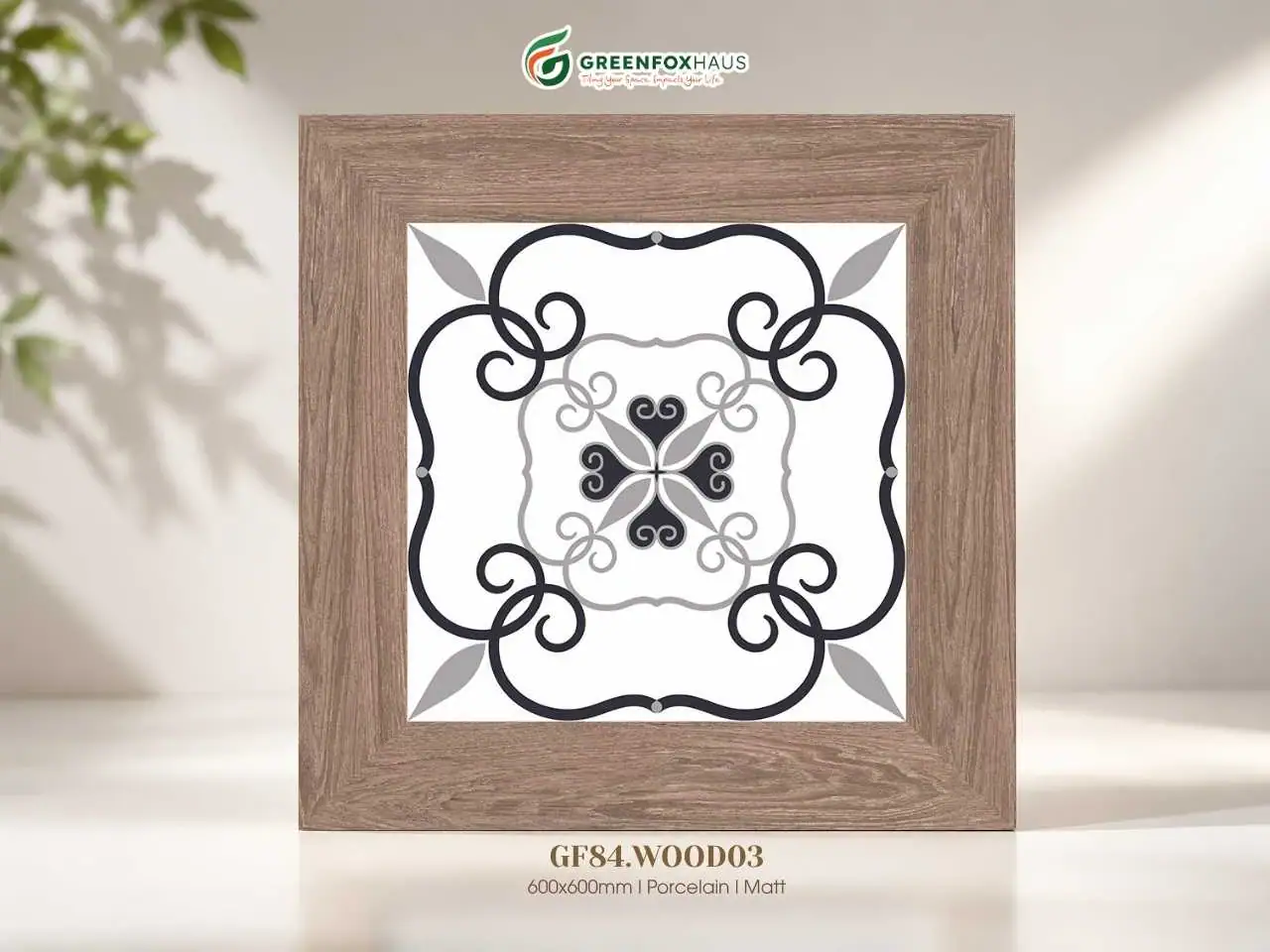 GẠCH ỐP LÁT PORCELAIN VÂN GỖ TRANG TRÍ GF84.WOOD03 (600X600MM)