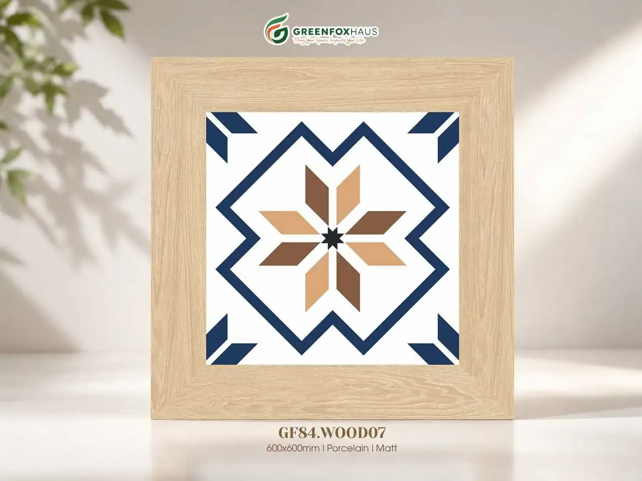 GẠCH ỐP LÁT PORCELAIN VÂN GỖ TRANG TRÍ GF84.WOOD07 (600X600MM)