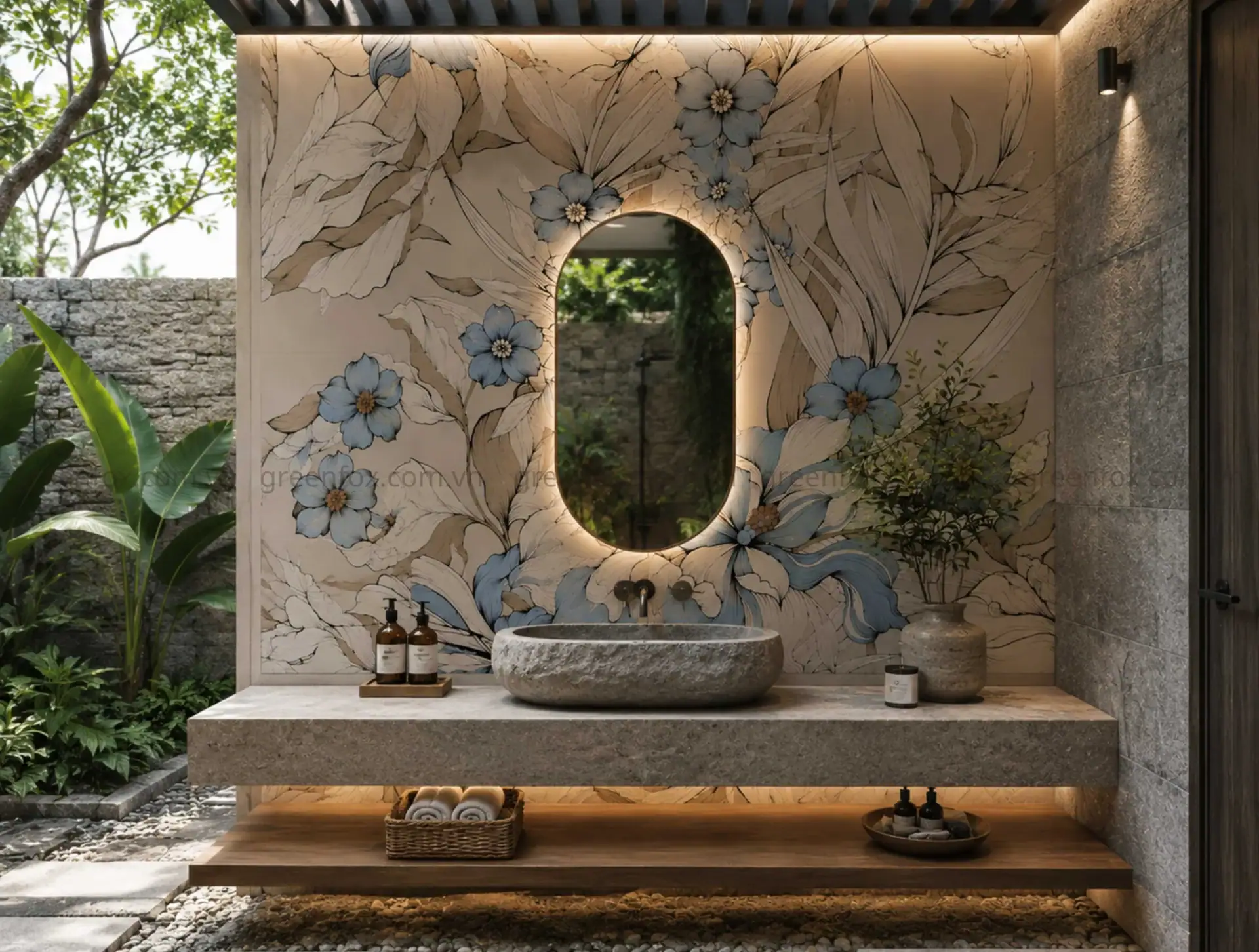 Alternative view of Gạch tranh nghệ thuật GF84.NAXINO (600x1200mm)