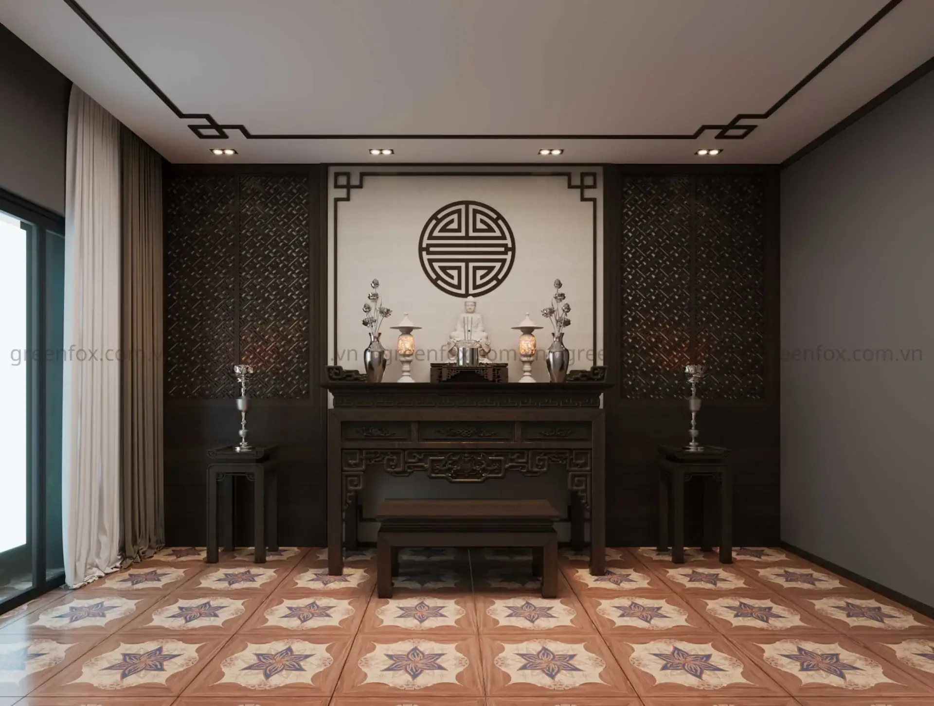 Alternative view of GẠCH ỐP LÁT PORCELAIN VÂN GỖ TRANG TRÍ GF84.WOOD08 (600X600MM)